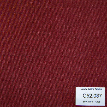 [ Hết hàng ] C52.037 Kevinlli V3 - Vải Suit 50% Wool - Đỏ Trơn